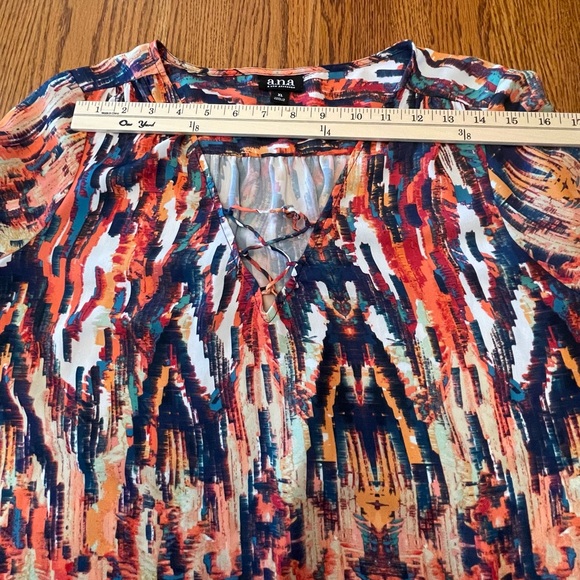 A.N.A Women’s XL Multicolor Long Sleeve Blouse - Picture 6 of 10
